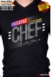 DE9364- İSMİNİZİN BASILDIĞI EXECUTIVE CHEF TİŞÖRTÜ SİYAH